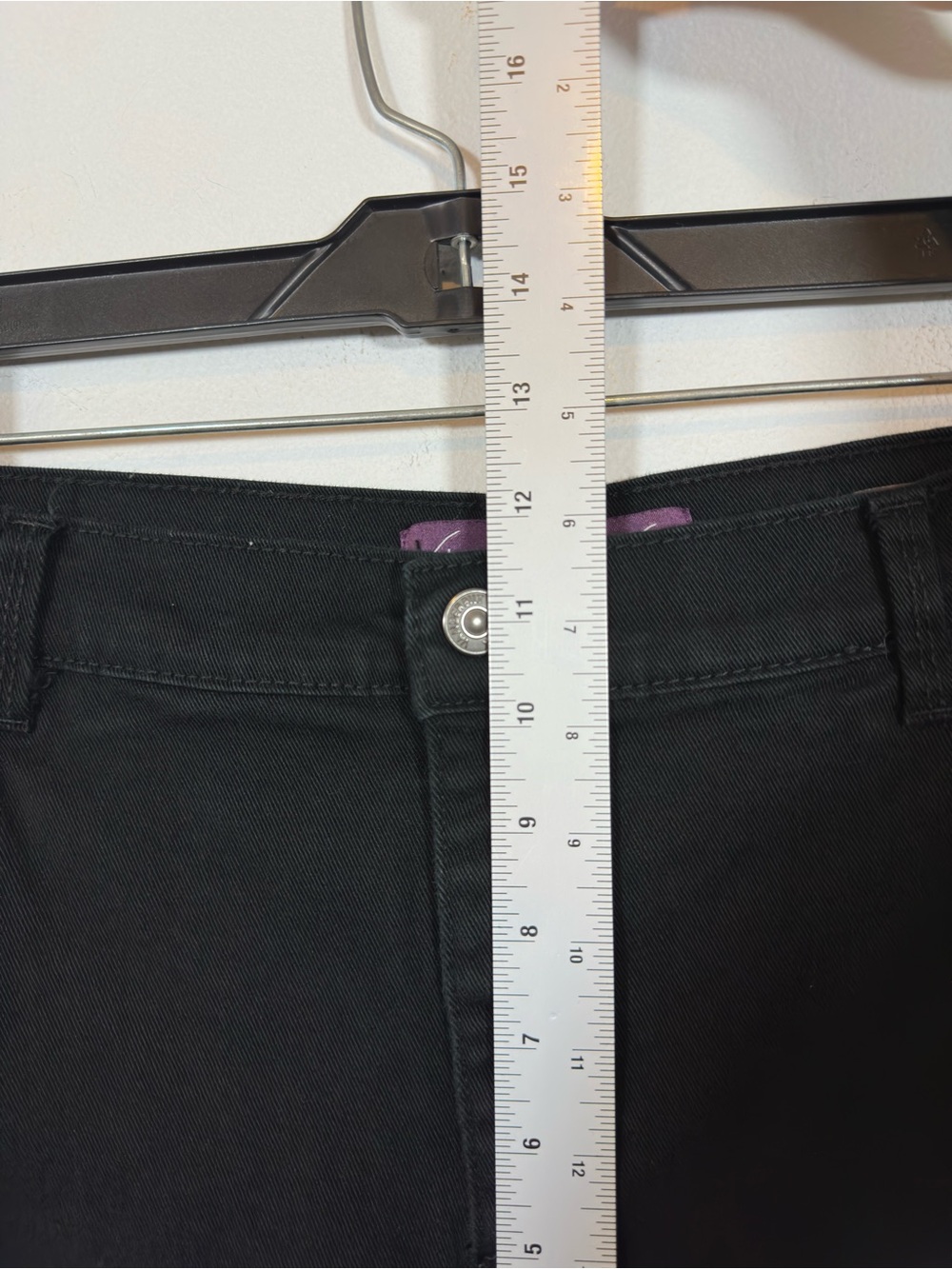 Gloria Vanderbilt Amanda Jeans Black High Rise Tapered Slim Denim Plus Size 16W - Picture 7 of 9